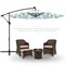 Best Choice Products 10ft Solar LED Offset Hanging Outdoor Market Patio Umbrella w/ Adjustable Tilt